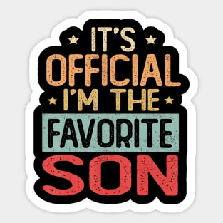 It's Official I'm The Favorite Son Sticker